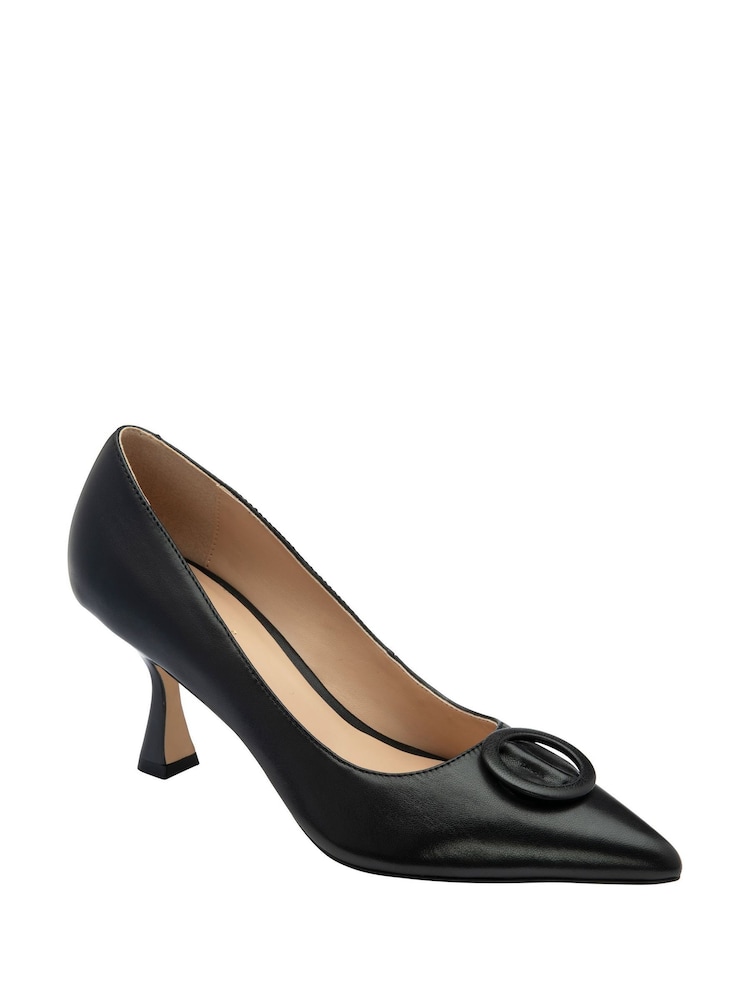 Lotus Black Leather Court Shoes - Image 1 of 4