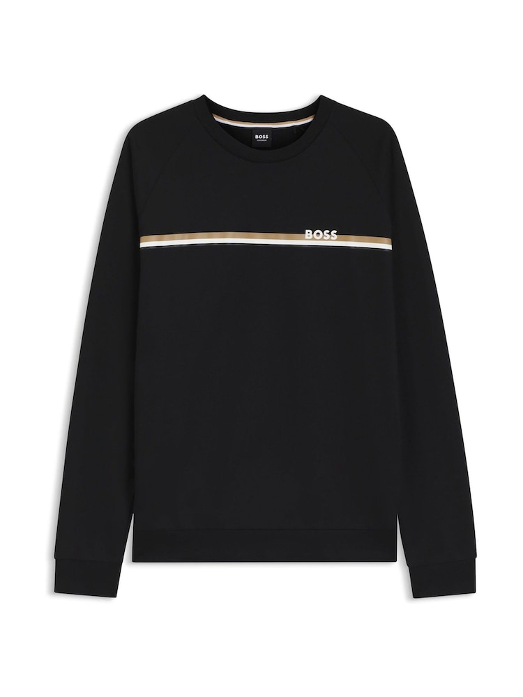 BOSS Black Authentic Logo Regular-Fit Sweat Top - Image 1 of 1 BOSS Black Authentic Logo Regular-Fit Sweat Top - Image 1 of 1