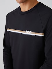 BOSS Black Authentic Logo Regular-Fit Sweat Top - Image 4 of 5
