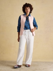 Joules Minx Light Pink Showerproof Diamond Quilted Gilet - Image 3 of 10