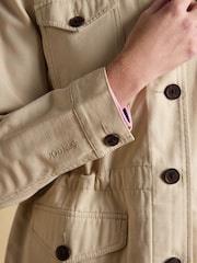 Joules Twyford Stone Lightweight Utility Jacket with Adjustable Waist - Image 4 of 11