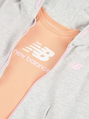 New Balance Grey Full Zip Hoodie Jacket and Joggers Set - Image 4 of 5