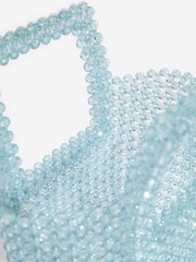 Lipsy Blue Beaded Top Handle Bag - Image 6 of 7