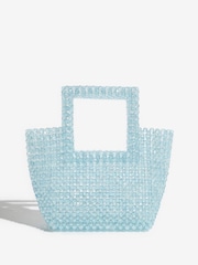 Lipsy Blue Beaded Top Handle Bag - Image 7 of 7