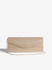 Lipsy Gold Heatseal Clutch Bag - Image 3 of 7