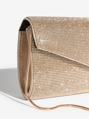 Lipsy Gold Heatseal Clutch Bag - Image 5 of 7