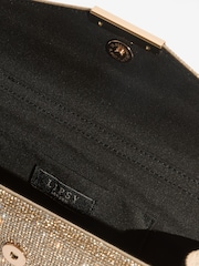Lipsy Gold Heatseal Clutch Bag - Image 6 of 7