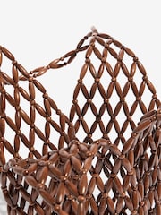 بني - Friends Like These Hand Beaded Tote Bag - Image 6 of 6