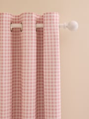 Jojo Maman Bébé Pink Gingham Blackout Lined Curtains - Image 3 of 5