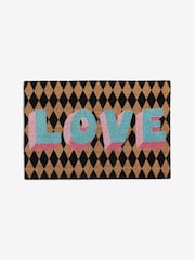 Eleanor Bowmer Love Harlequin Slogan Doormat - Image 4 of 4