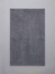 The Set 3 Pack Navy/White Textured Bobble Bath Mats - Image 3 of 6