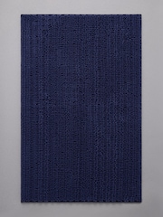 The Set 3 Pack Navy/White Textured Bobble Bath Mats - Image 4 of 6