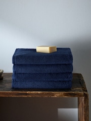 The Set Navy Blue Set of 4 Popcorn Texture Towels - Image 1 of 4