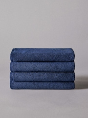 The Set Navy Blue Set of 4 Popcorn Texture Towels - Image 2 of 4