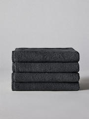 The Set Charcoal Grey Set of 4 Popcorn Texture Towels - Image 2 of 4