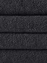 The Set 4 Pack Charcoal Grey Popcorn Textured 100% Cotton Hand Towels - Image 6 of 6