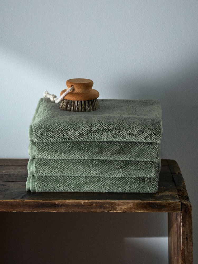 The Set Sage Green Set of 4 Popcorn Texture Towels - Image 1 of 4