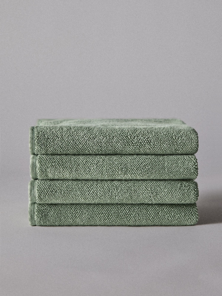 The Set Sage Green Set of 4 Popcorn Texture Towels - Image 2 of 4