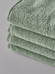 The Set Sage Green Set of 4 Popcorn Texture Towels - Image 3 of 4