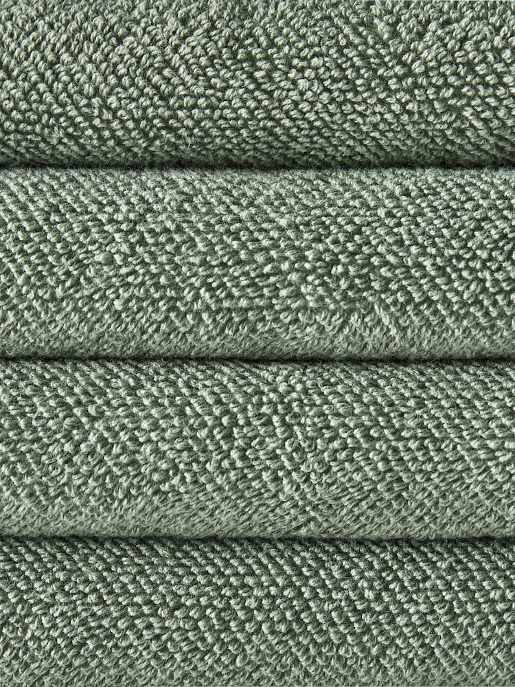 The Set Sage Green Set of 4 Popcorn Texture Towels - Image 4 of 4