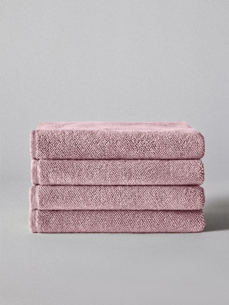 The Set Pink Set of 4 Popcorn Texture Towels - Image 2 of 4