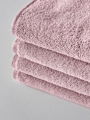 The Set Pink Set of 4 Popcorn Texture Towels - Image 3 of 4