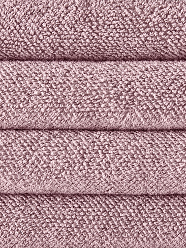 The Set Pink Set of 4 Popcorn Texture Towels - Image 4 of 4