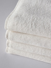 The Set White Set of 4 Popcorn Texture Towels - Image 4 of 5