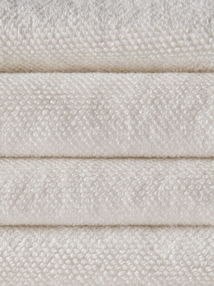 The Set 4 Pack White Popcorn Textured 100% Cotton Hand Towels - Image 6 of 6 The Set 4 Pack White Popcorn Textured 100% Cotton Hand Towels - Image 6 of 6