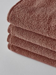 The Set Rust Set of 4 Popcorn Texture Towels - Image 3 of 4