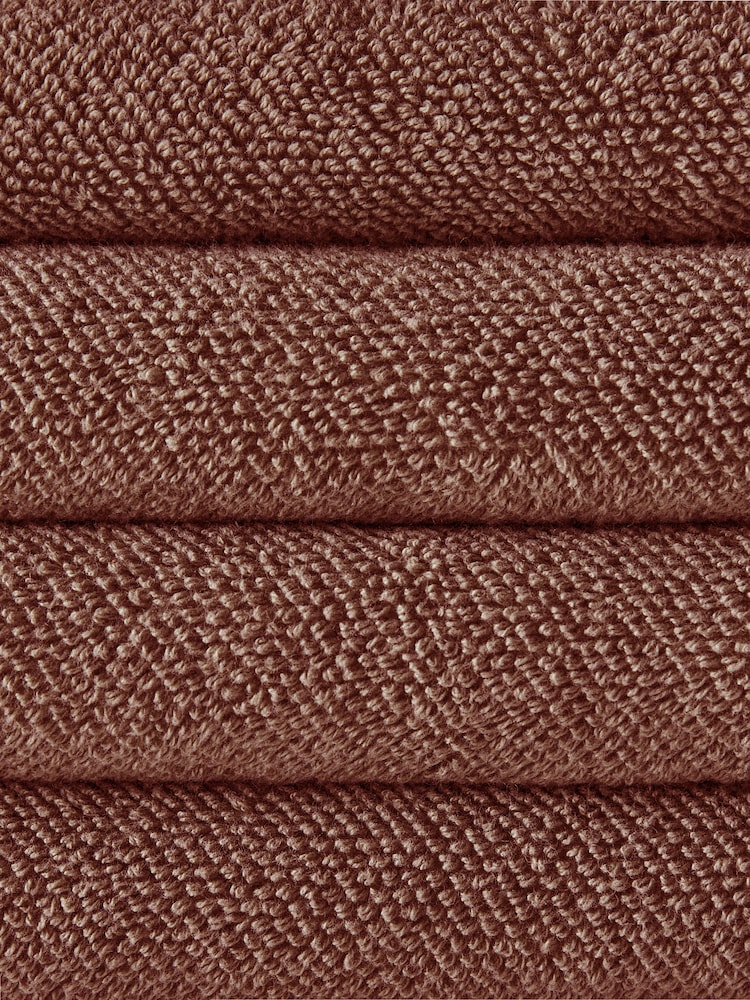 The Set Rust Set of 4 Popcorn Texture Towels - Image 4 of 4