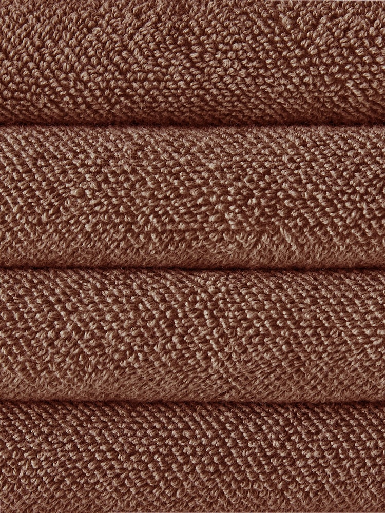 The Set 4 Pack Rust Popcorn Textured 100% Cotton Hand Towels - Image 6 of 6 The Set 4 Pack Rust Popcorn Textured 100% Cotton Hand Towels - Image 6 of 6