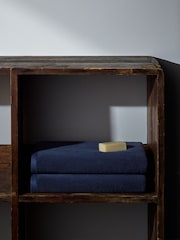 The Set Navy Blue Set of 2 Popcorn Texture Towels - Image 1 of 6