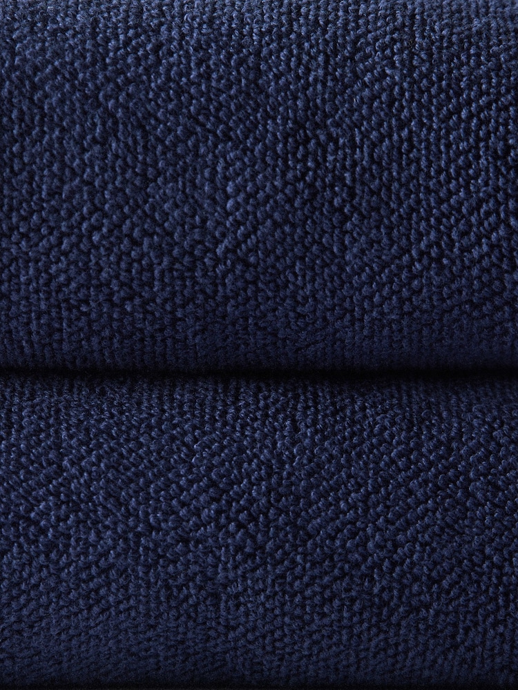 The Set Navy Blue Set of 2 Popcorn Texture Towels - Image 6 of 6