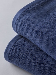 The Set Navy Blue Set of 2 Popcorn Textured Bath Towels - Image 7 of 8