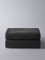 The Set Charcoal Grey Set of 2 Popcorn Texture Towels - Image 3 of 6