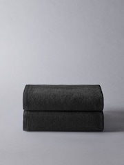The Set Charcoal Grey Set of 2 Popcorn Texture Towels - Image 4 of 6