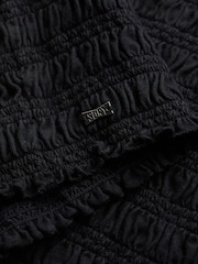 Superdry Black Smocked Jersey Bandeau Top - Image 7 of 7