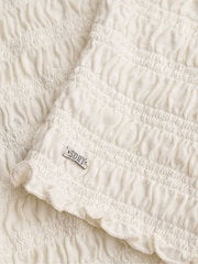 Superdry White Smocked Jersey Bandeau Top - Image 7 of 7