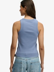 Azul - Camiseta sin mangas básica con espalda de nadador y logo de Superdry - Imagen 4 de 7