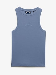 Azul - Camiseta sin mangas básica con espalda de nadador y logo de Superdry - Imagen 6 de 7