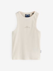 Superdry Cream Essential Logo Racer Vest - Image 1 of 1