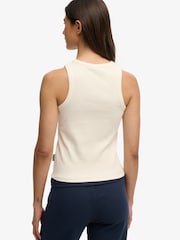 Creme - Superdry Essential Logo Racer Trägertop - Bild 4 von 7