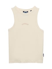 Creme - Superdry Essential Logo Racer Trägertop - Bild 6 von 7