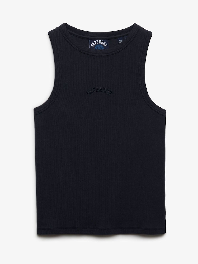 Superdry Navy Essential Logo Racer Vest - Image 2 of 3