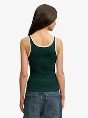 Superdry Green Essential Logo Scoop Vest Top - Image 2 of 7