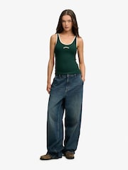 Superdry Green Essential Logo Scoop Vest Top - Image 3 of 7