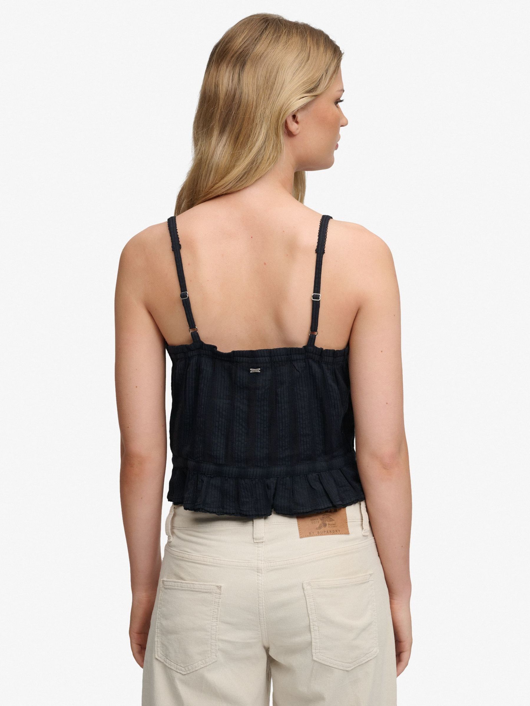 Buy Superdry Navy Lace Cami Top from Next Romania