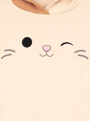Character Cream Squishmallows Cam The Cat Longline Hoodie 3D Ears - Image 6 of 12