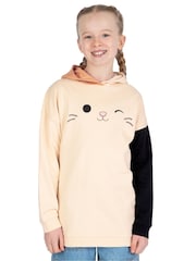Character Cream Squishmallows Cam The Cat Longline Hoodie 3D Ears - Image 8 of 12